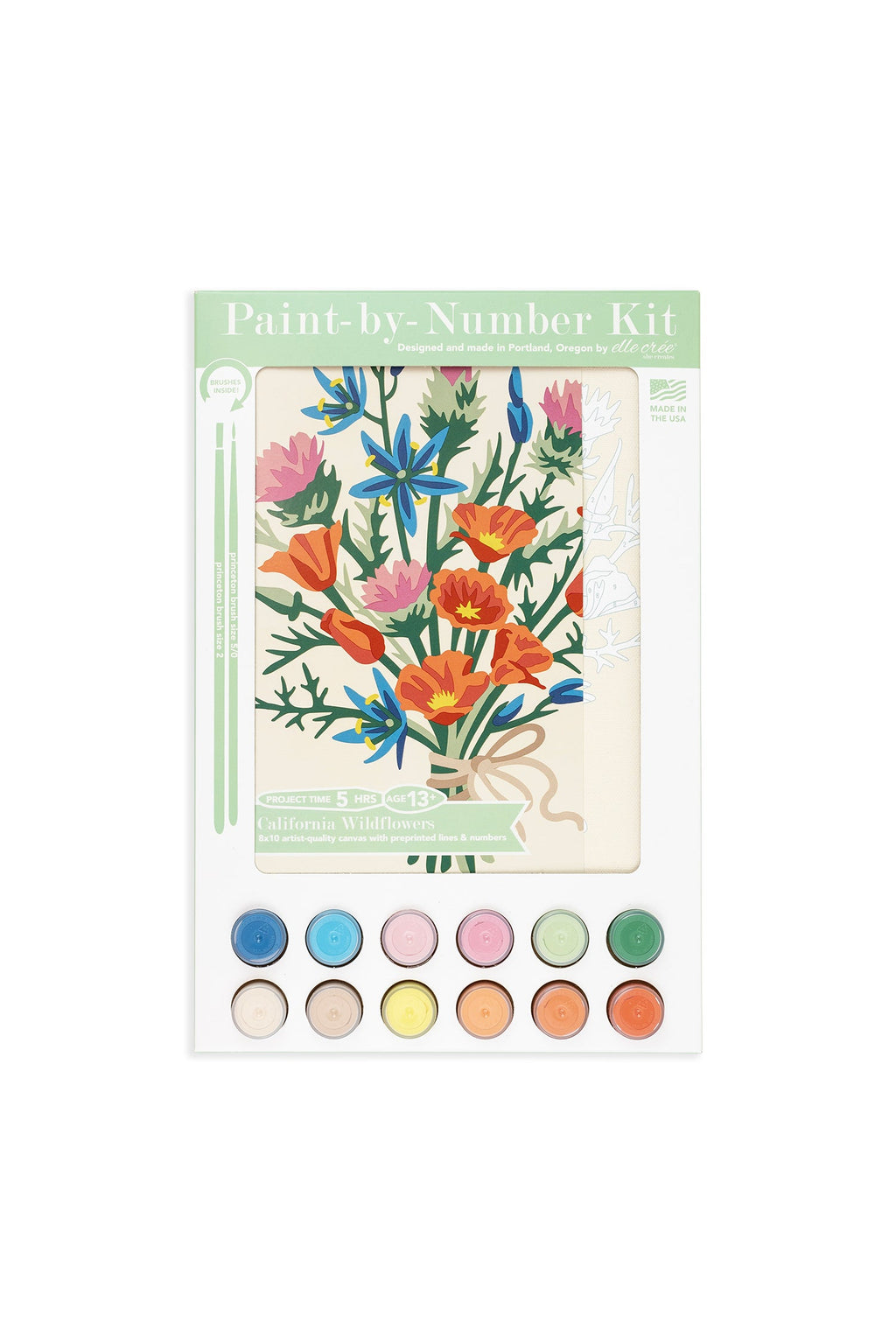 California Wildflowers | 8x10 paint-by-number kit