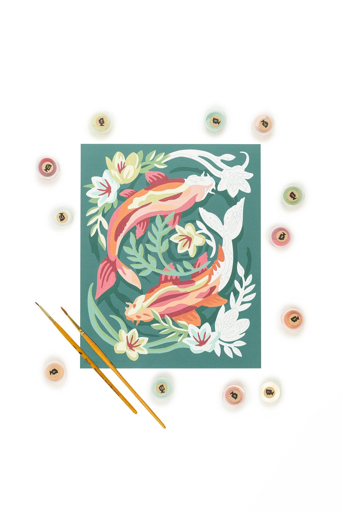 Koi Fish in Pond | 8x10 paint-by-number kit